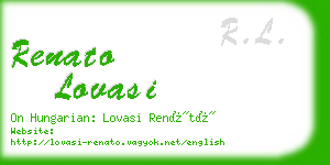 renato lovasi business card